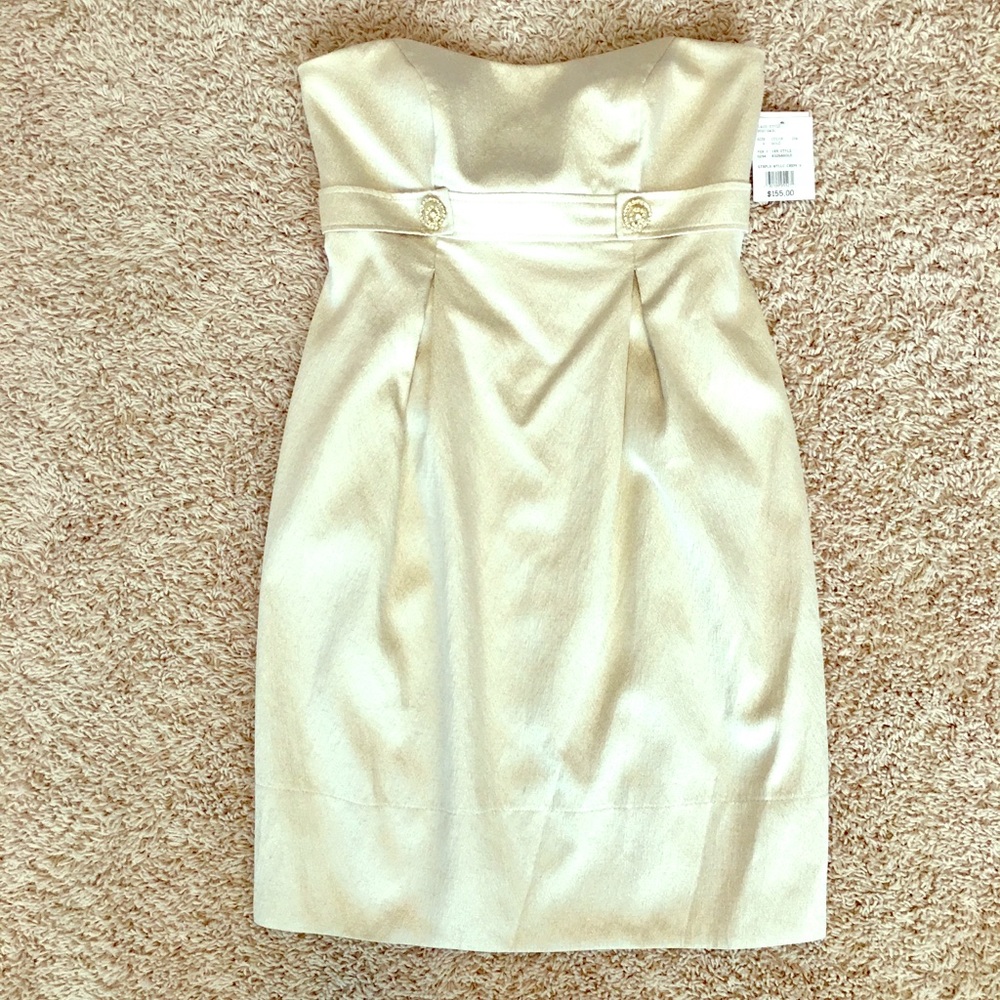 NWT David’s Bridal Champagne Cocktail Dress